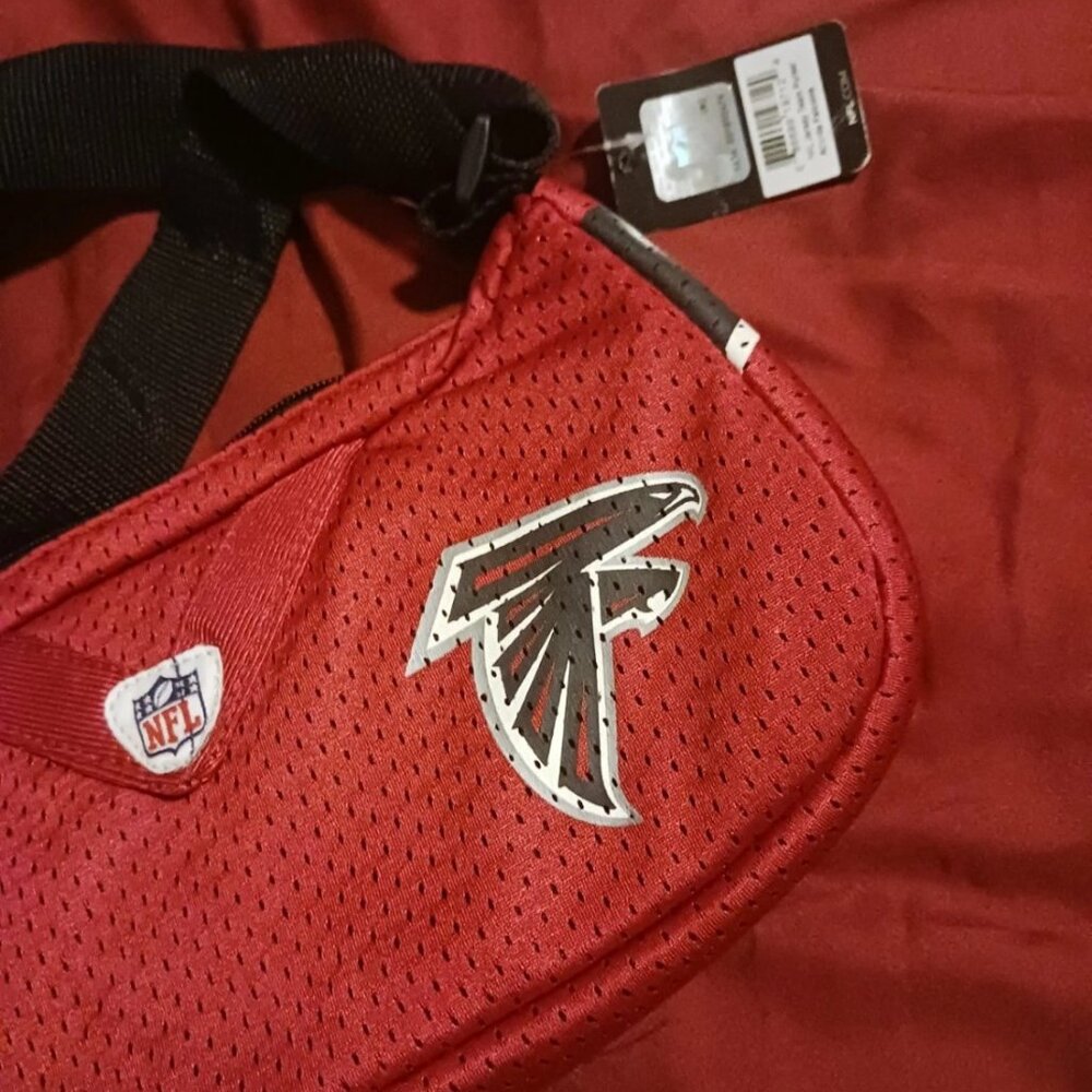 Licenced NFL Atlanta Falcons Womans Black and Red Shoulder Bag with Tag - Picture 7 of 7